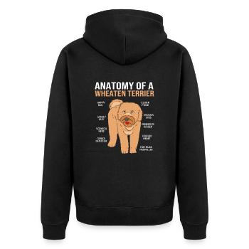 Wheaten Terrier - Veste à capuche bio Premium Unisexe - noir - Dos - Nico (187cm)