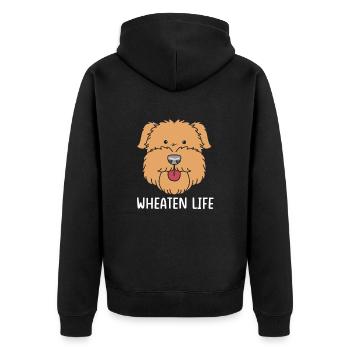 Wheaten Terrier - Veste à capuche bio Premium Unisexe - noir - Dos - Nico (187cm)