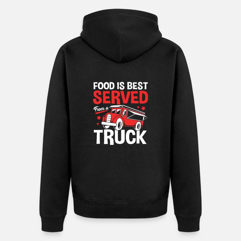 Camion de restauration de snacks - Veste à capuche bio Premium Unisexe - noir