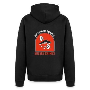 Forensics Forensic Experts Forensic Evidence - Unisex Premium Organic Zip Hoodie - black - Back - Nico (187cm)