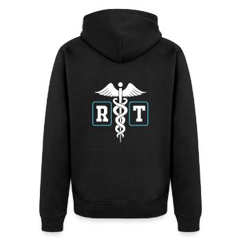 respirer de l’oxygène - Veste à capuche bio Premium Unisexe - noir - Dos - Nico (187cm)