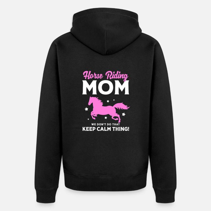 Course de chevaux maman maman - Veste à capuche bio Premium Unisexe - noir