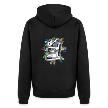 Laboratoire Bio Chimie Microscope Laboratoire - Veste à capuche bio Premium Unisexe - noir - Dos - Nico (187cm)