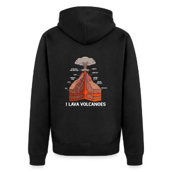 Géologie Archéologie - Veste à capuche bio Premium Unisexe - noir - Dos - Nico (187cm)