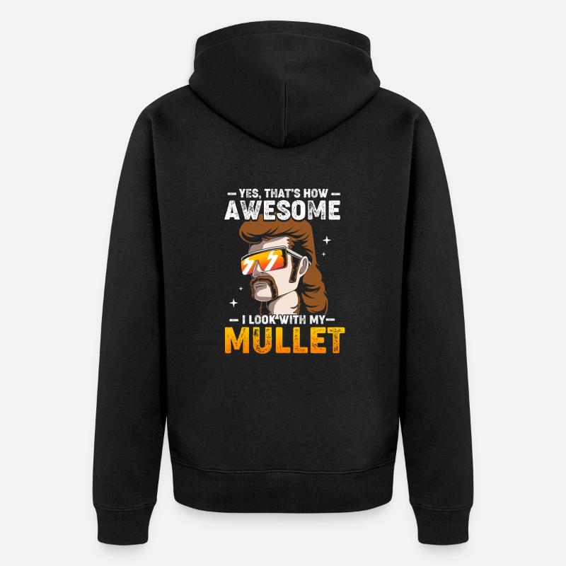 Mulet Coupe de cheveux Mulet - Veste à capuche bio Premium Unisexe - noir