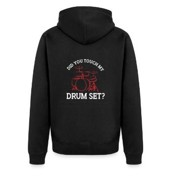 Drummer Drumsticks Tambours - Veste à capuche bio Premium Unisexe - noir - Dos - Nico (187cm)