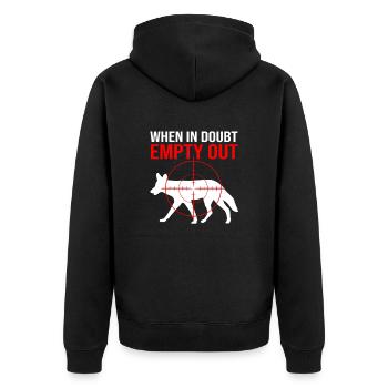 Chasseur de coyotes - Veste à capuche bio Premium Unisexe - noir - Dos - Nico (187cm)