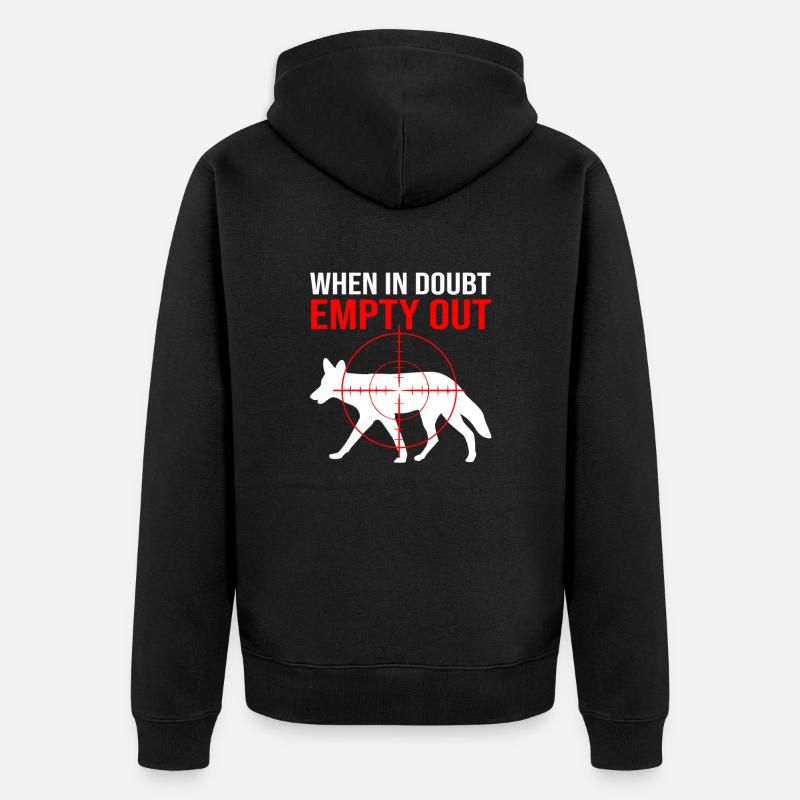 Chasseur de coyotes - Veste à capuche bio Premium Unisexe - noir