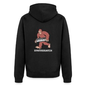 Djing Label Keyboard DJ - Unisex Premium Organic Zip Hoodie - black - Back - Nico (187cm)