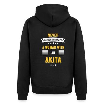 Akita - Veste à capuche bio Premium Unisexe - noir - Dos - Nico (187cm)