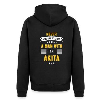 Akita - Veste à capuche bio Premium Unisexe - noir - Dos - Nico (187cm)