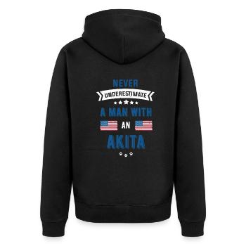 Akita - Veste à capuche bio Premium Unisexe - noir - Dos - Nico (187cm)