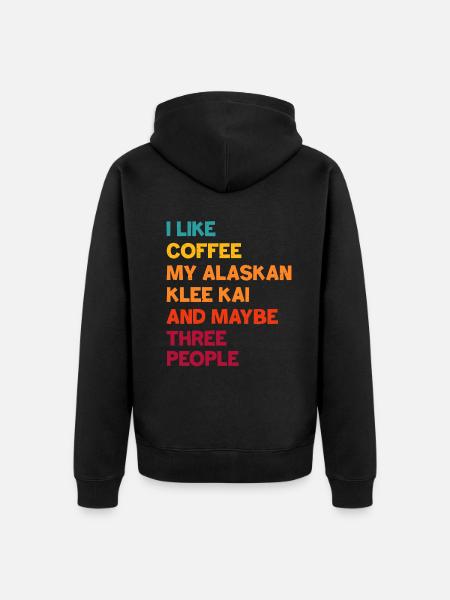 Alaskan Klee Kai - Unisex Premium Bio Zip Hoodie - Schwarz