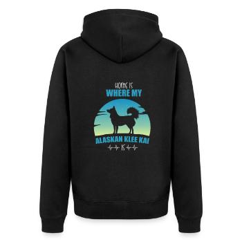 Quai de trèfle de l’Alaska - Veste à capuche bio Premium Unisexe - noir - Dos - Nico (187cm)