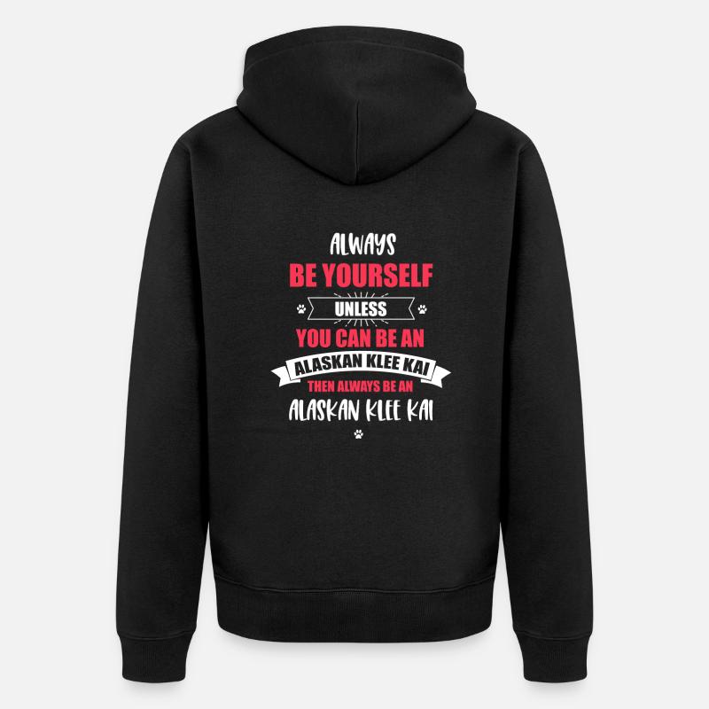 Alaskan Klee Kai - Unisex Premium Bio Zip Hoodie - Schwarz