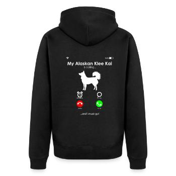 Quai de trèfle de l’Alaska - Veste à capuche bio Premium Unisexe - noir - Dos - Nico (187cm)