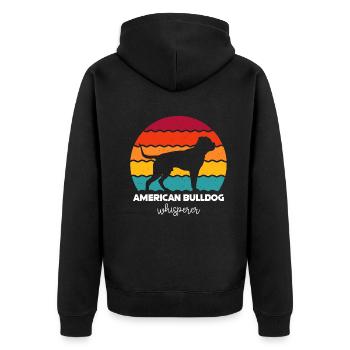 Bouledogue américain Amerikanische Bulldogge - Veste à capuche bio Premium Unisexe - noir - Dos - Nico (187cm)