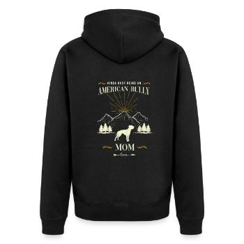 Bouledogue américain Amerikanische Bulldogge - Veste à capuche bio Premium Unisexe - noir - Dos - Nico (187cm)