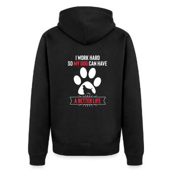 Cocker Spaniel américain - Veste à capuche bio Premium Unisexe - noir - Dos - Nico (187cm)