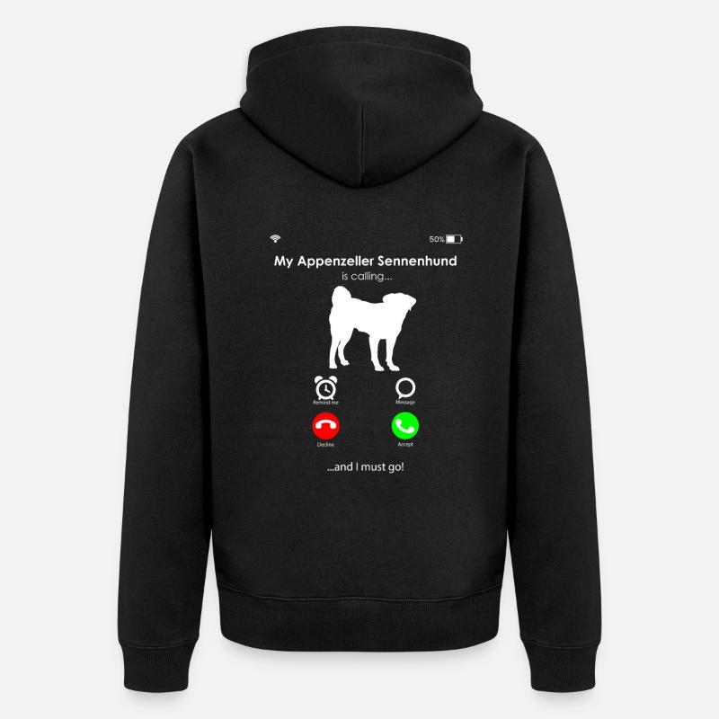 Appenzeller Sennenhund - Veste à capuche bio Premium Unisexe - noir