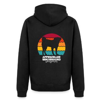 Appenzeller Sennenhund - Unisex Premium Bio Zip Hoodie - Schwarz - Hinten - Nico (187cm)