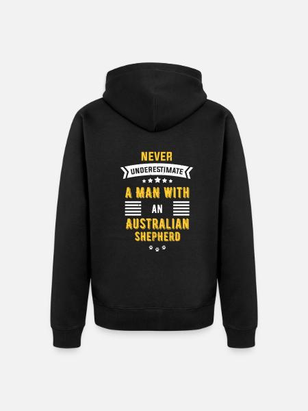 Australian Shepherd - Unisex Premium Organic Zip Hoodie - black