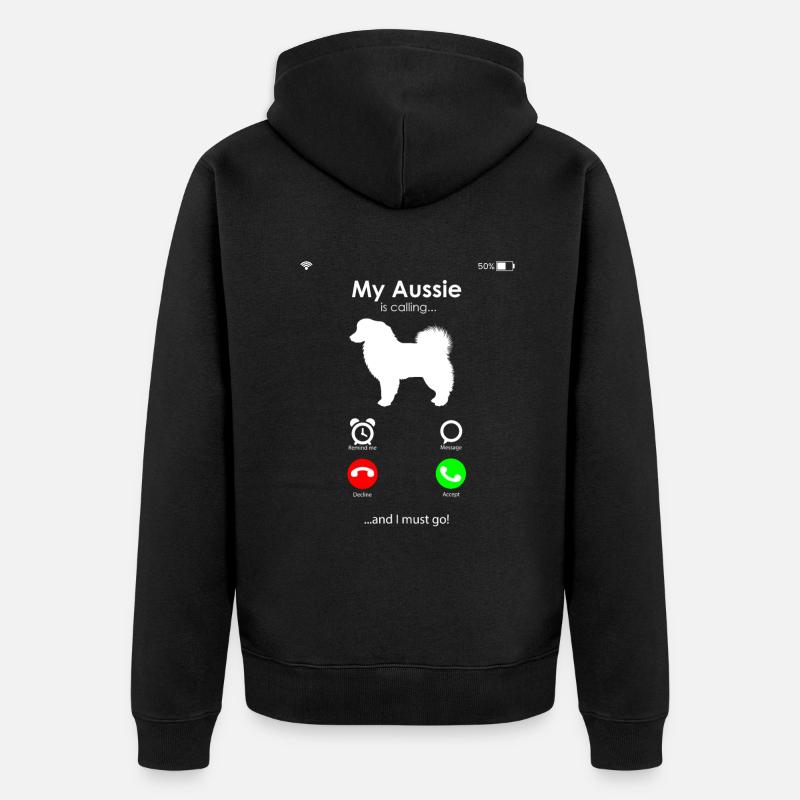 Cadeau de berger australien - Veste à capuche bio Premium Unisexe - noir