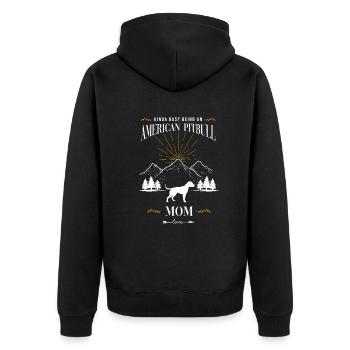 American Pit Bull Terrier - Veste à capuche bio Premium Unisexe - noir - Dos - Nico (187cm)