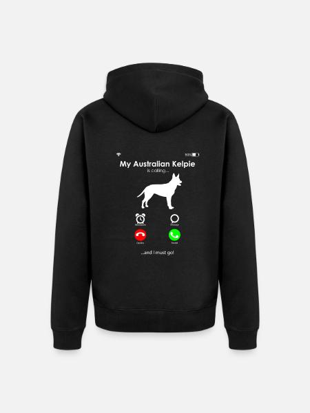 Australian Kelpie - Unisex Premium Bio Zip Hoodie - Schwarz