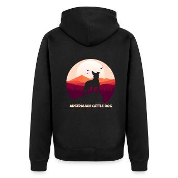 Bouvier australien - Veste à capuche bio Premium Unisexe - noir - Dos - Nico (187cm)
