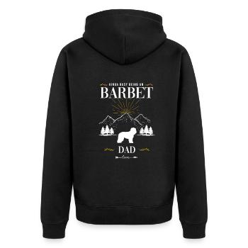 Barbet - Veste à capuche bio Premium Unisexe - noir - Dos - Nico (187cm)