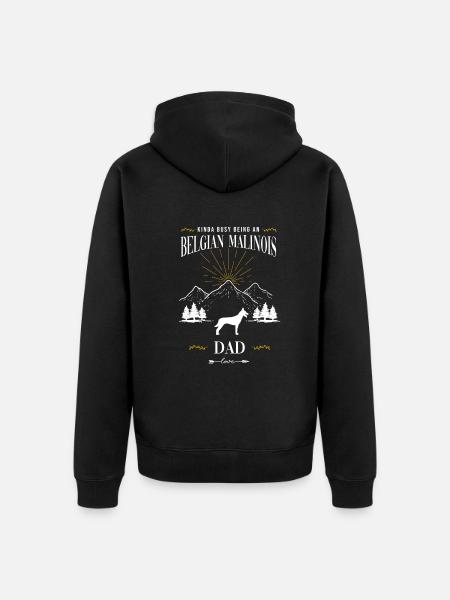 Malinois Belgian Shepherd - Unisex Premium Organic Zip Hoodie - black