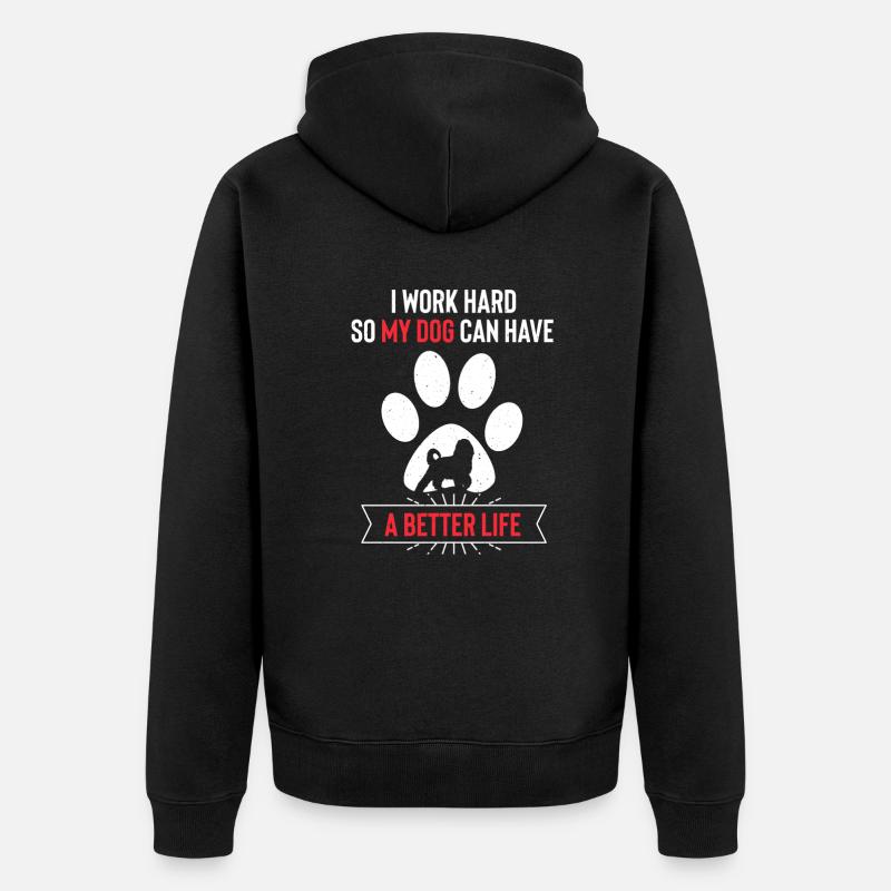 Bernedoodle Chien - Veste à capuche bio Premium Unisexe - noir