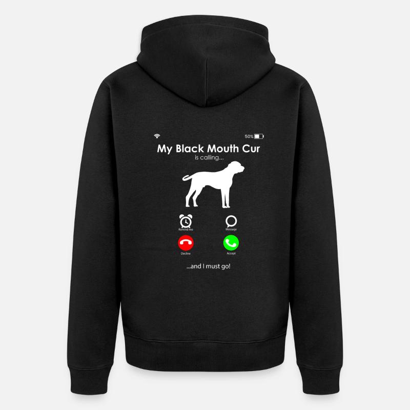 Cur bouche noire - Veste à capuche bio Premium Unisexe - noir