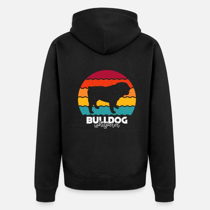 Race de chien bouledogue - Veste à capuche bio Premium Unisexe - noir