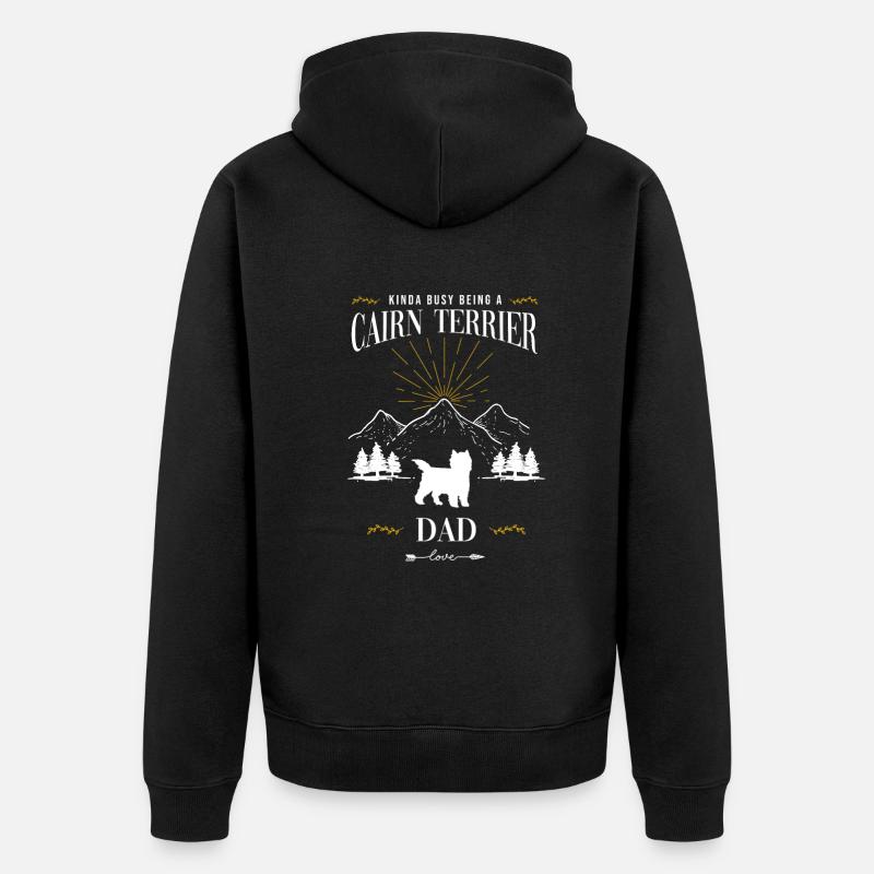 Cairn Terrier - Unisex Premium Bio Zip Hoodie - Schwarz