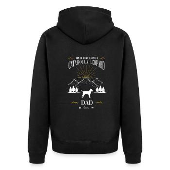 Louisiane Catahoula Leopard Dog - Veste à capuche bio Premium Unisexe - noir - Dos - Nico (187cm)