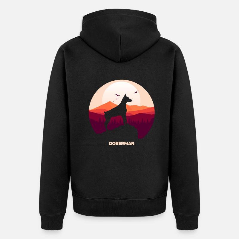 Doberman - Veste à capuche bio Premium Unisexe - noir
