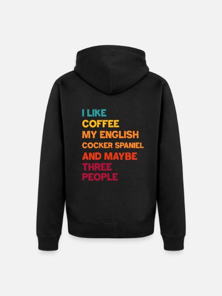 Deutsch Cocker Spaniel - Unisex Premium Organic Zip Hoodie - black