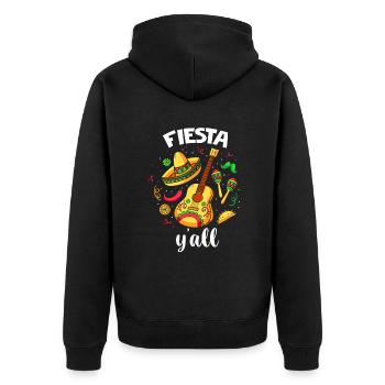 Fiesta Y'all Cinco De Mayo Party - Unisex Premium Bio Zip Hoodie - Schwarz - Hinten - Nico (187cm)