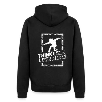 Cool Skater Retro SKATEBOARD Skater Cadeau - Veste à capuche bio Premium Unisexe - noir - Dos - Nico (187cm)