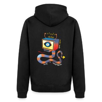 TUYAU ÉLECTRIQUE DE LA TV - Veste à capuche bio Premium Unisexe - noir - Dos - Nico (187cm)