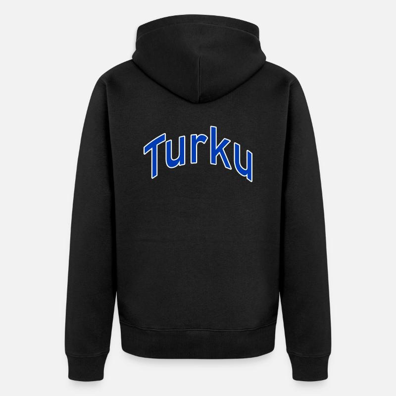 Turku - Veste à capuche bio Premium Unisexe - noir
