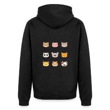 Autocollants Kawaii - Veste à capuche bio Premium Unisexe - noir - Dos - Nico (187cm)
