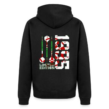 31ST BIRTHDAY DARTS LIMITED EDITION 1995 - Unisex Premium Organic Zip Hoodie - black - Back - Nico (187cm)