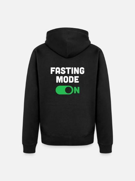 Fasting Mode On - Unisex Premium Organic Zip Hoodie - black