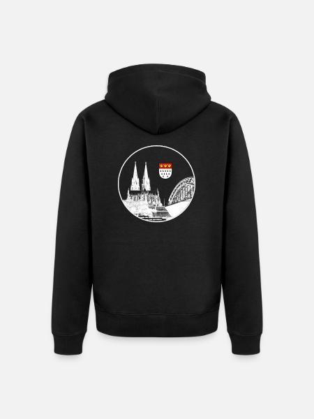 Cologne Cathedral - Unisex Premium Organic Zip Hoodie - black
