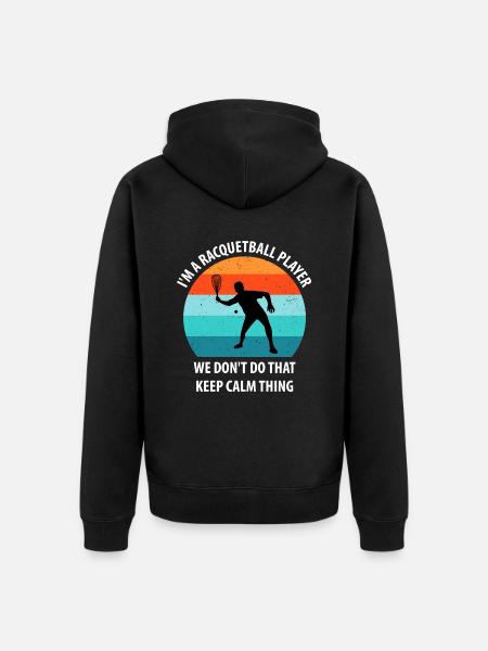 Racqueetball - Unisex Premium Organic Zip Hoodie - black