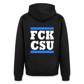 Fck csu - Veste à capuche bio Premium Unisexe - noir - Dos - Nico (187cm)