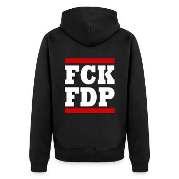 Fck fdp - Veste à capuche bio Premium Unisexe - noir - Dos - Nico (187cm)